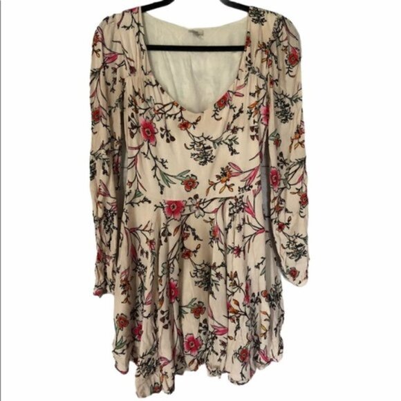 UO Ecote Rosalinda Floral Long Sleeve Dress 4 - Picture 2 of 7